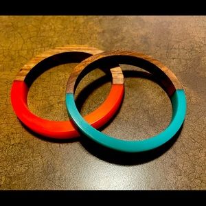 Contemporary bracelets.